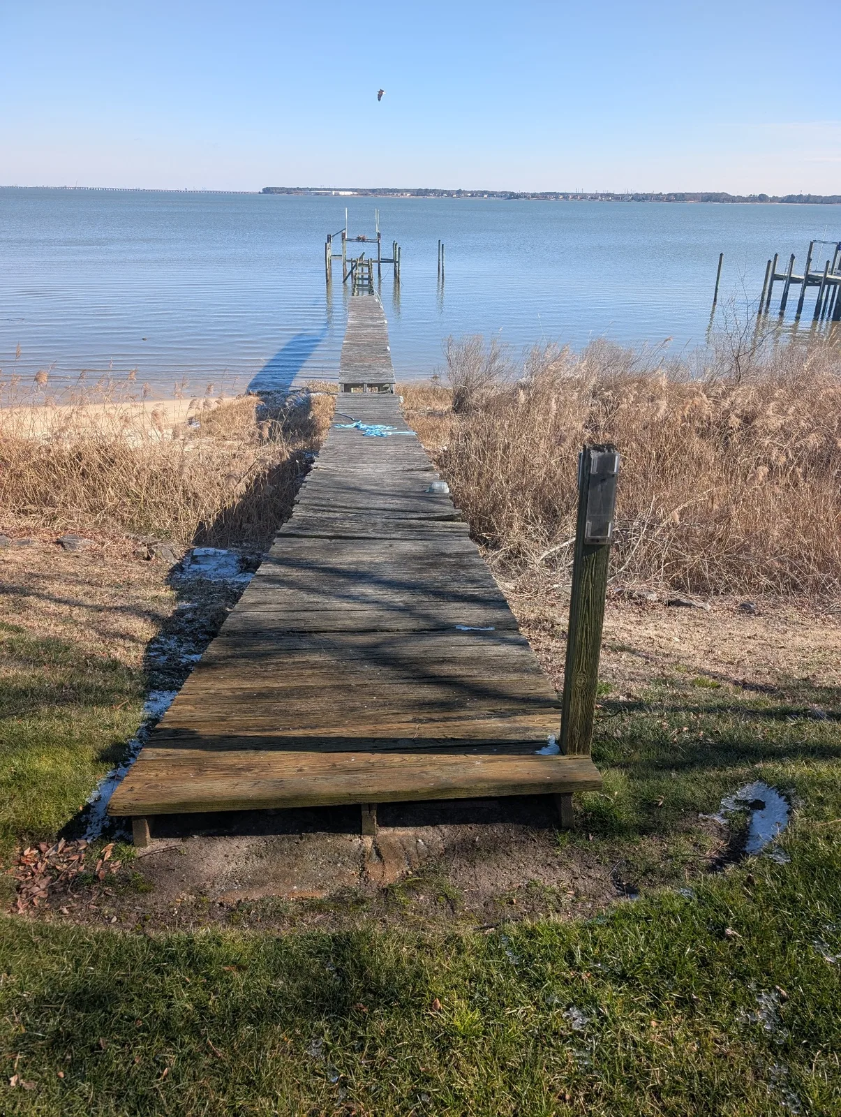 Weathered pier before restoration